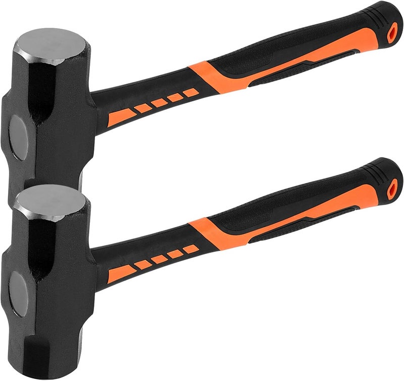 GINLANK 2PCS 4LB Sledge Hammer, Club Hammer with High Carbon Steel, Crack Hammer for Camping Removing Woodworking - Image 1